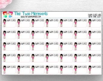 gymnastics class with time slot planner stickers etsy