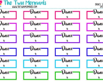 Dance Schedule in Spectrum Planner Stickers