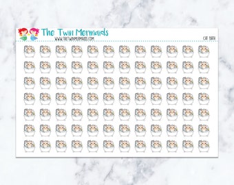 Cat Bath Planner Stickers