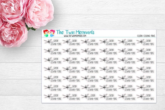Clean Ceiling Fans Planner Stickers
