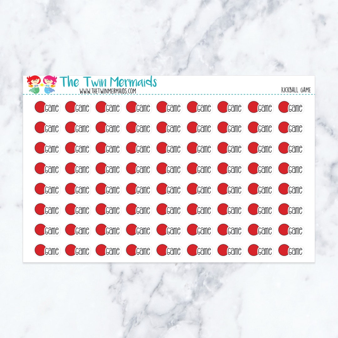 Kickball Sticker Set Kickball Game Planner Stickers - Etsy
