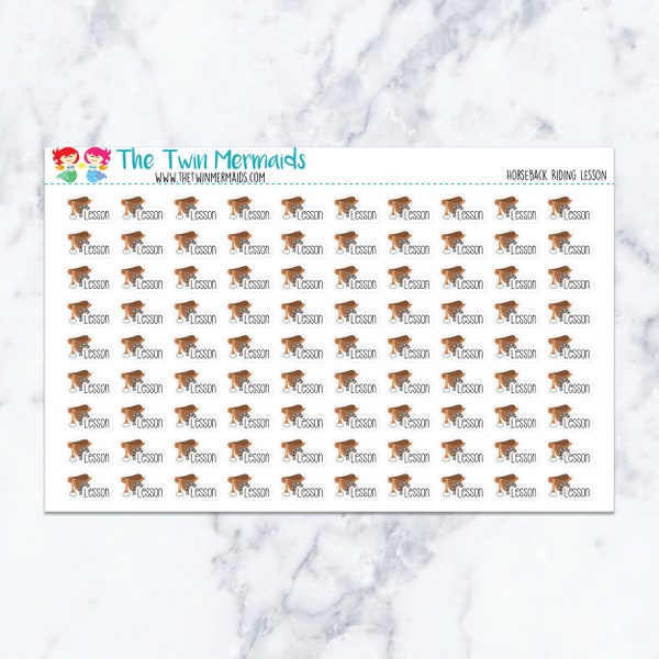 Horseback Riding Lesson Planner Stickers