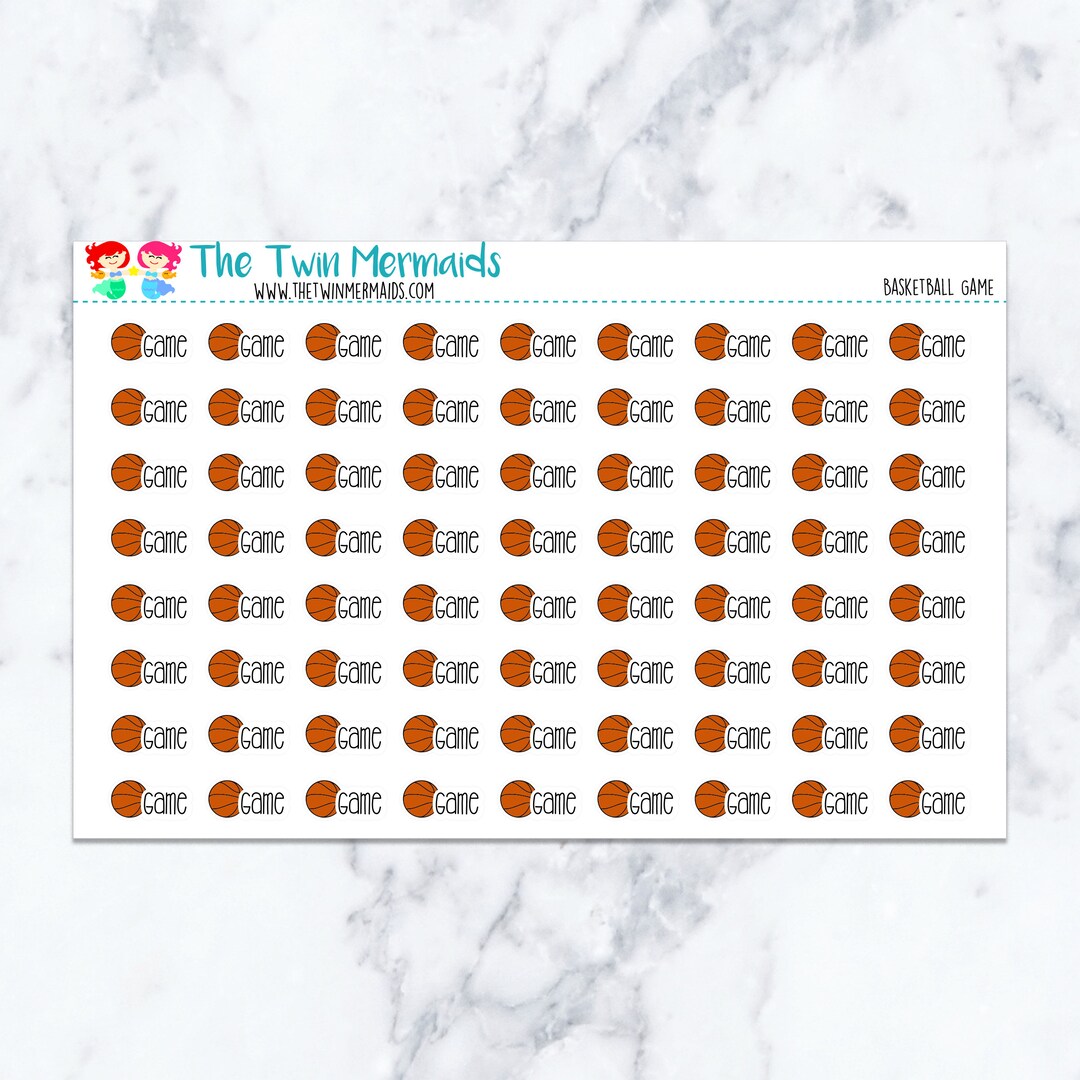 Basketball Game Planner Stickers Etsy