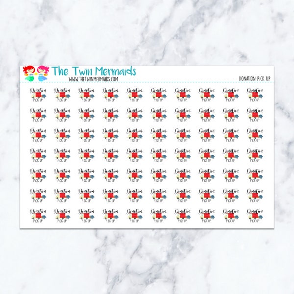 Donation Pick Up Planner Stickers