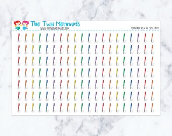 Fountain Pen in Spectrum Planner Stickers