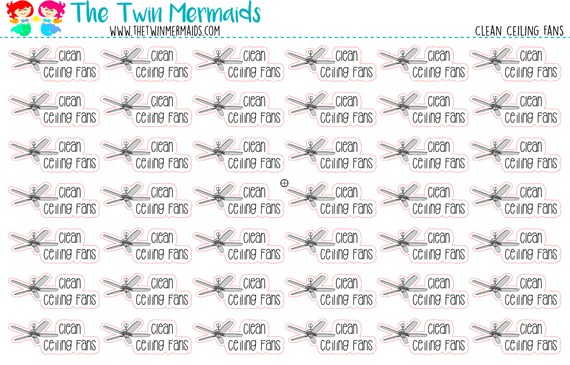 Clean Ceiling Fans Planner Stickers