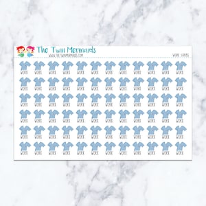 Work Scrubs Planner Stickers