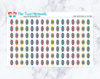 Smart Watch Rings in Spectrum Planner Stickers