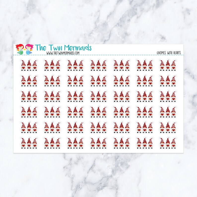 Gnomes With Hearts Planner Stickers - Etsy