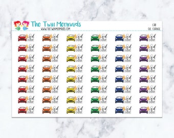 Adesivos para Planejador de Troca de Óleo do Carro