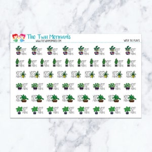 Water the Plants Planner Stickers