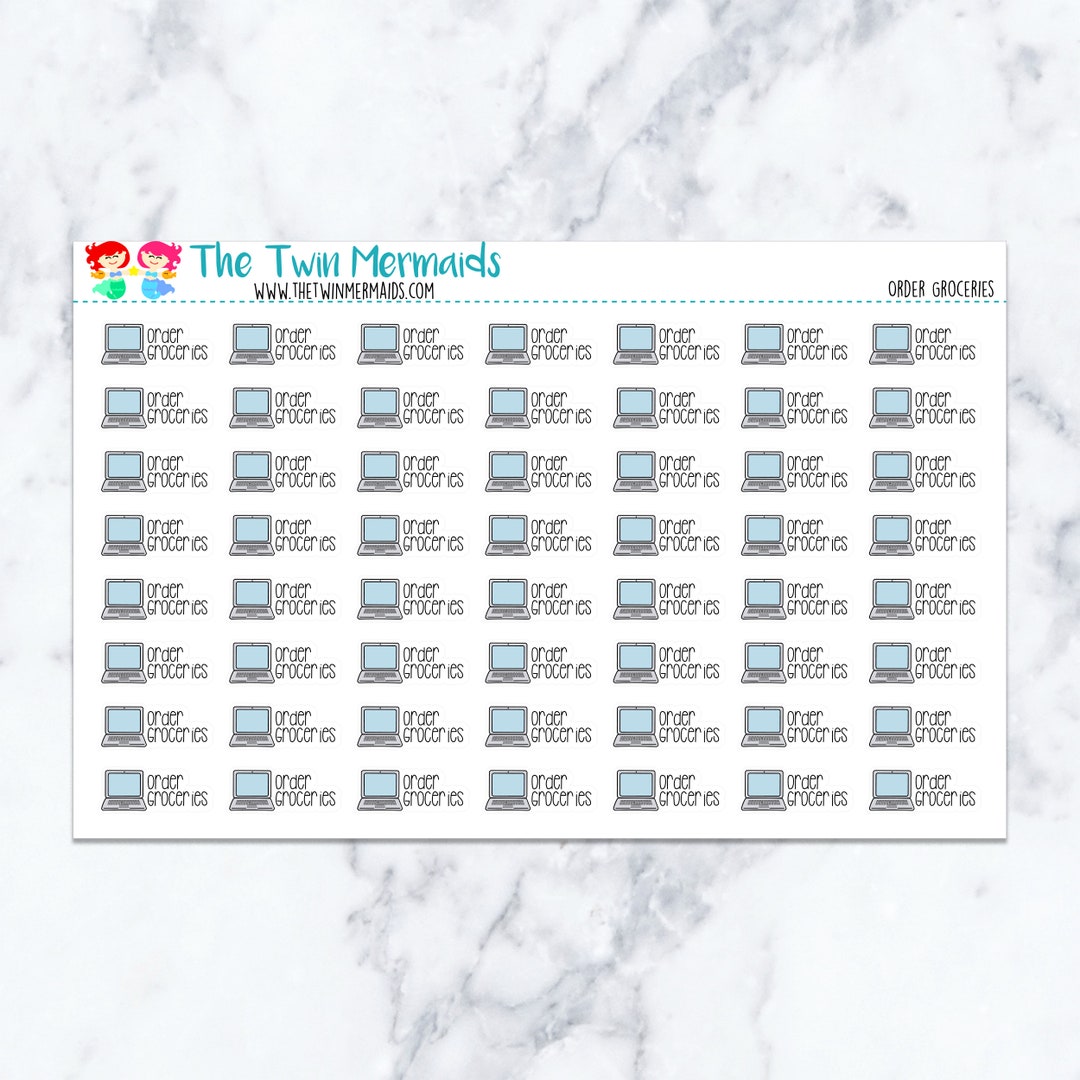 Order Groceries Planner Stickers - Etsy