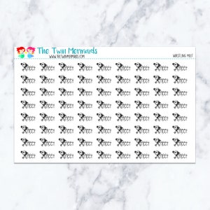 Wrestling Meet Planner Stickers