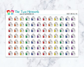 Credit Card Bill Due Planner Stickers