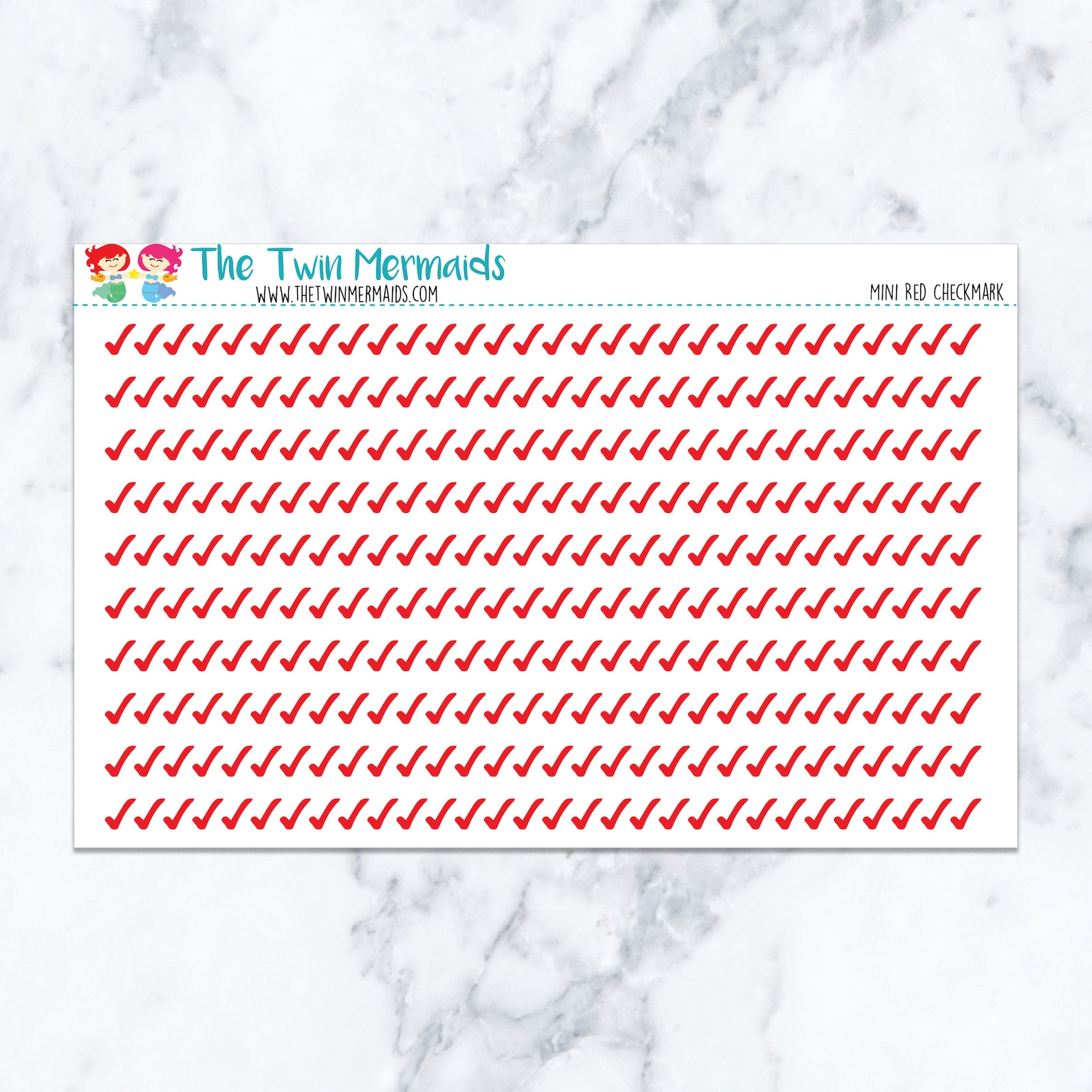 Check Sticker Red Mini Red Checkmark Planner Stickers - Etsy