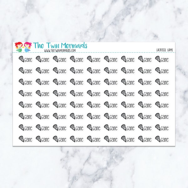 Lacrosse Game Planner Stickers