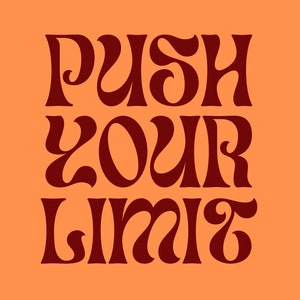 Geh an deine Grenzen | SVG, PNG, JPG |Positive tägliche Affirmationen | Trendige Schriftart | Lebendiges Design