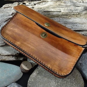Custodia per cellulare in vera pelle di mucca da uomo Custodia per cellulare vintage con cintura portatile
