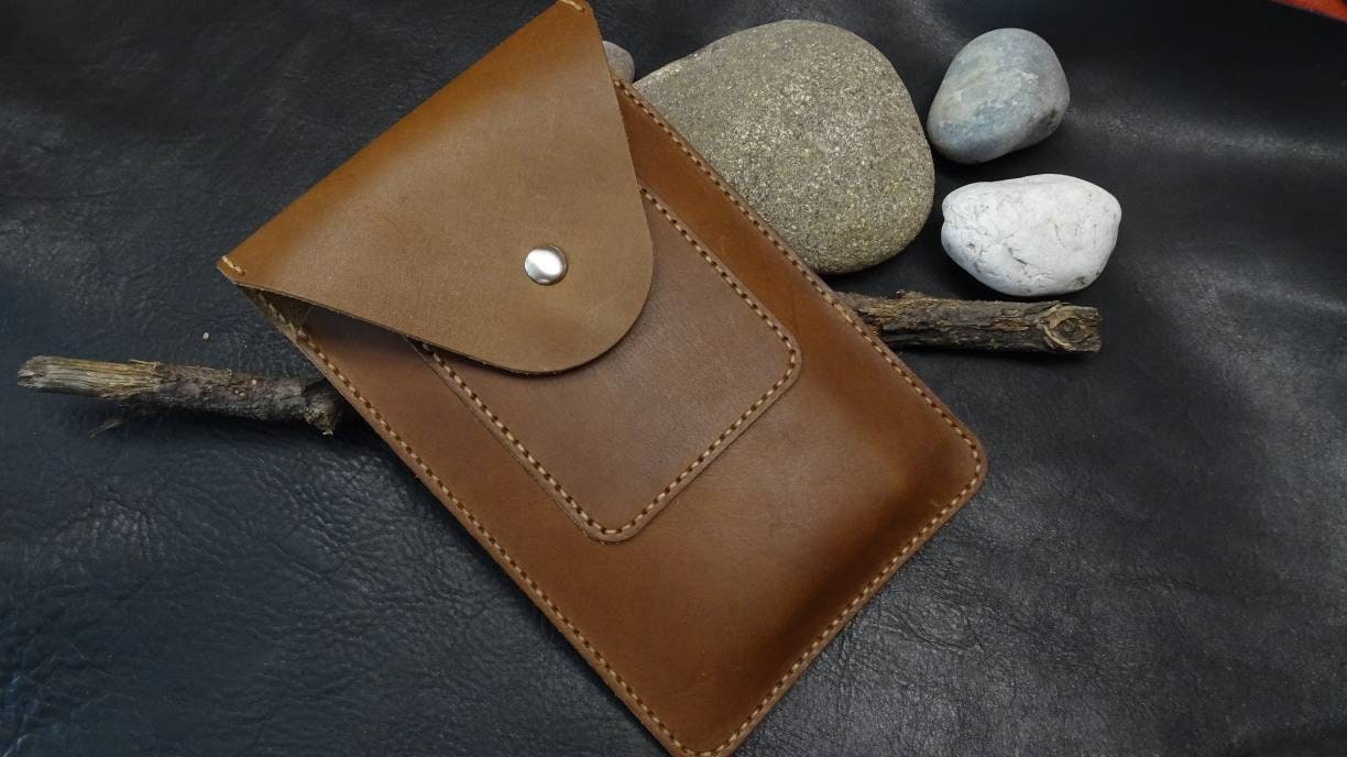 Luxmo Men's Leather Waist Purse / Cellphone Belt Loop Holster – Business Travel Pouch - View #4