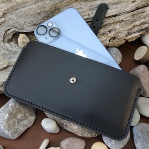 Fatto a mano in Italia Borsa per cellulare da uomo in vera pelle Cintura portatile per cellulare