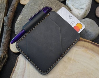 wallet with pen holder | Minimalist wallet | Wallet with Fisher Space Pen holder