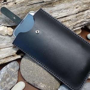 Borsa da cintura portatile per cellulare in vera pelle fatta a mano in Italia da uomo