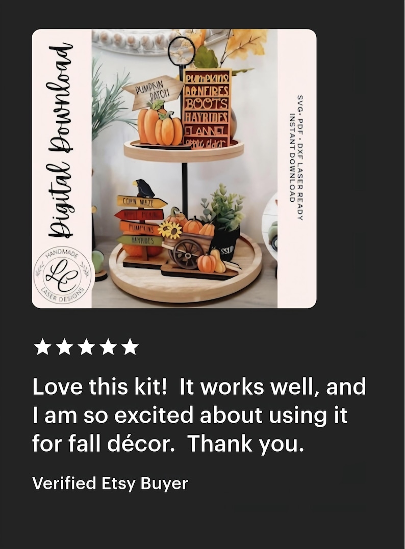 Fall Tiered Tray Bundle SVG | Pumpkin Autumn Tiered Tray Decor Laser ...