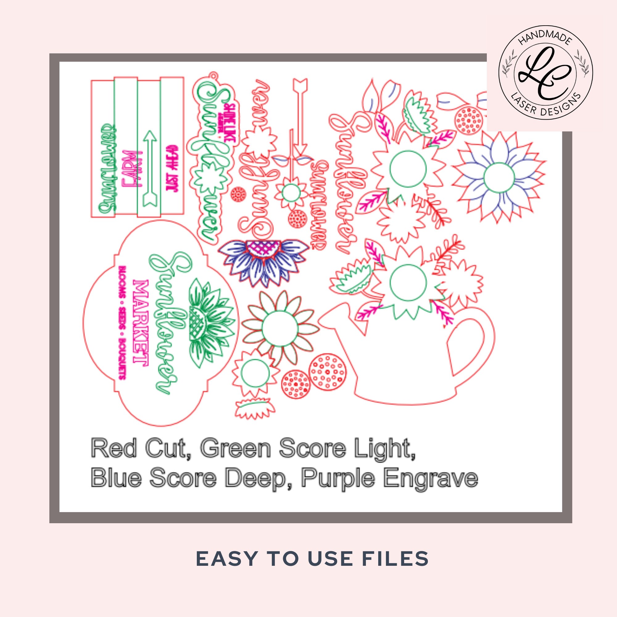 Sunflower Tiered Tray Bundle SVG | Fall Summer Tiered Tray Decor Laser ...