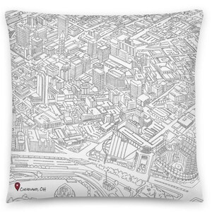 Almohada del mapa de Cleveland