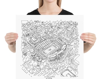 Gainesville, Florida Stadium Print