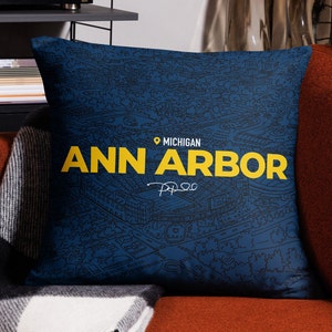 Coussin pour carte du stade Ann Arbor