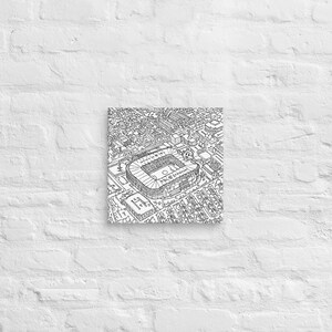 Carte dessinée à la main du FC Cincinnati sur toile