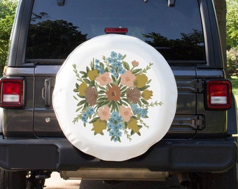 Wildflower Spare Tire Cover Fits Jeep, Broncos, Campers, RVs, Honda, and More