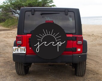 fits Jeep JL Spare Tire Cover Paw Print Dog Lover The Wave Offroad 4x4