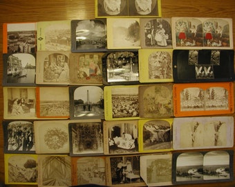 Lot of (31) Stereoview Photos, Good Variety!