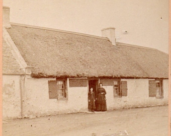 1877 Poet Burns Cottage of His Birth, Ayr, Scotland. Stereoview Photo