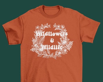 Wildblumen & Wildtiere Grafik T-Shirt