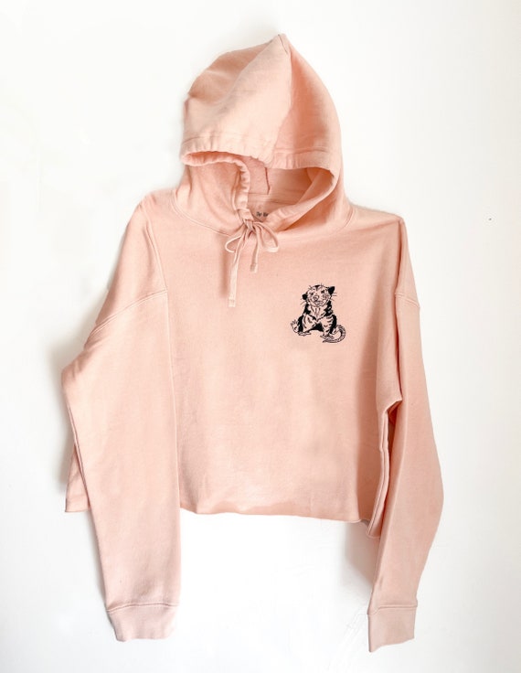 Mushroom the Opossum Cropped Hoodie Etsy Israel