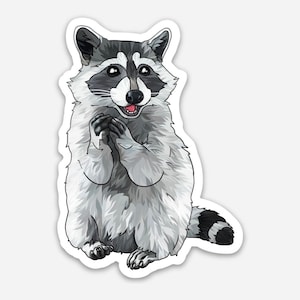 Newt The Raccoon Weather Proof Sticker