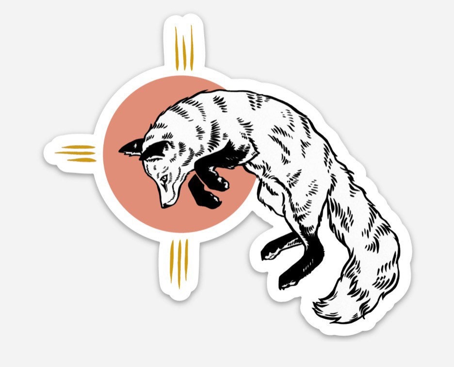 Minimal Modern Fox Sticker