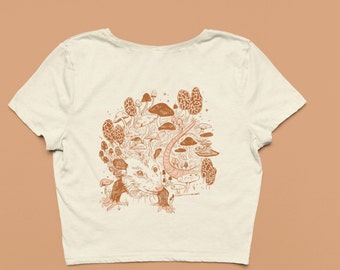 Mushroom"s Forest Cropped T-Shirt
