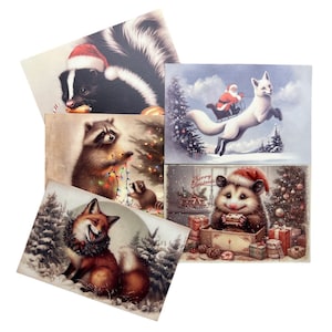 Paquete de postales navideñas de inspiración vintage (5)