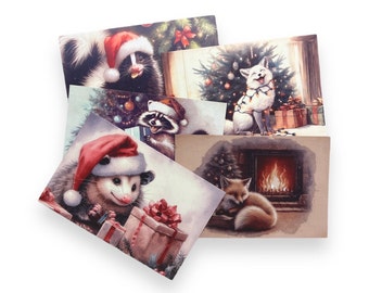 Vintage Inspired Holiday Postcard Bundle (5)