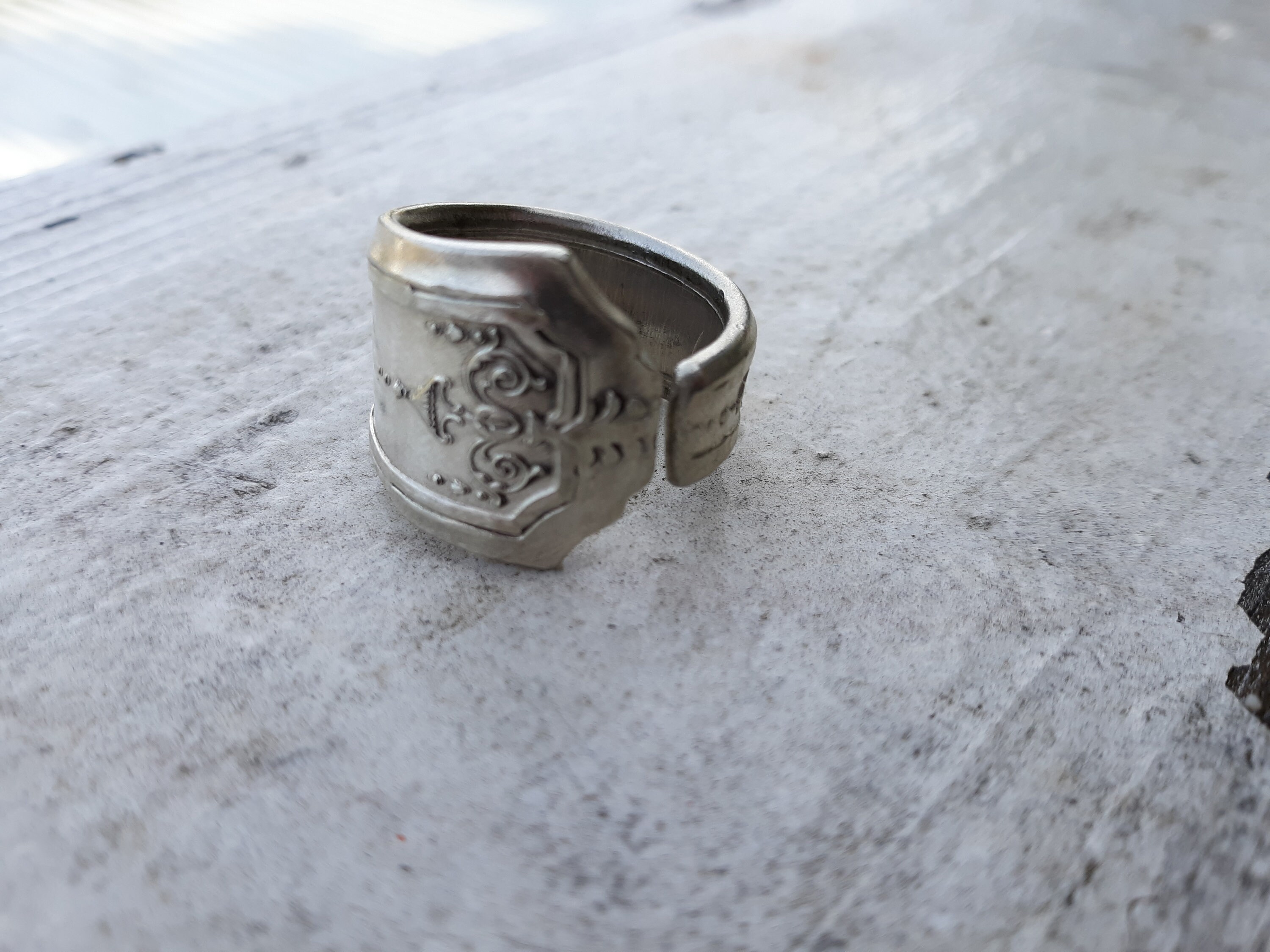 Hand Crafted Decorative Ring made from Antique Silver Plated Etsy
