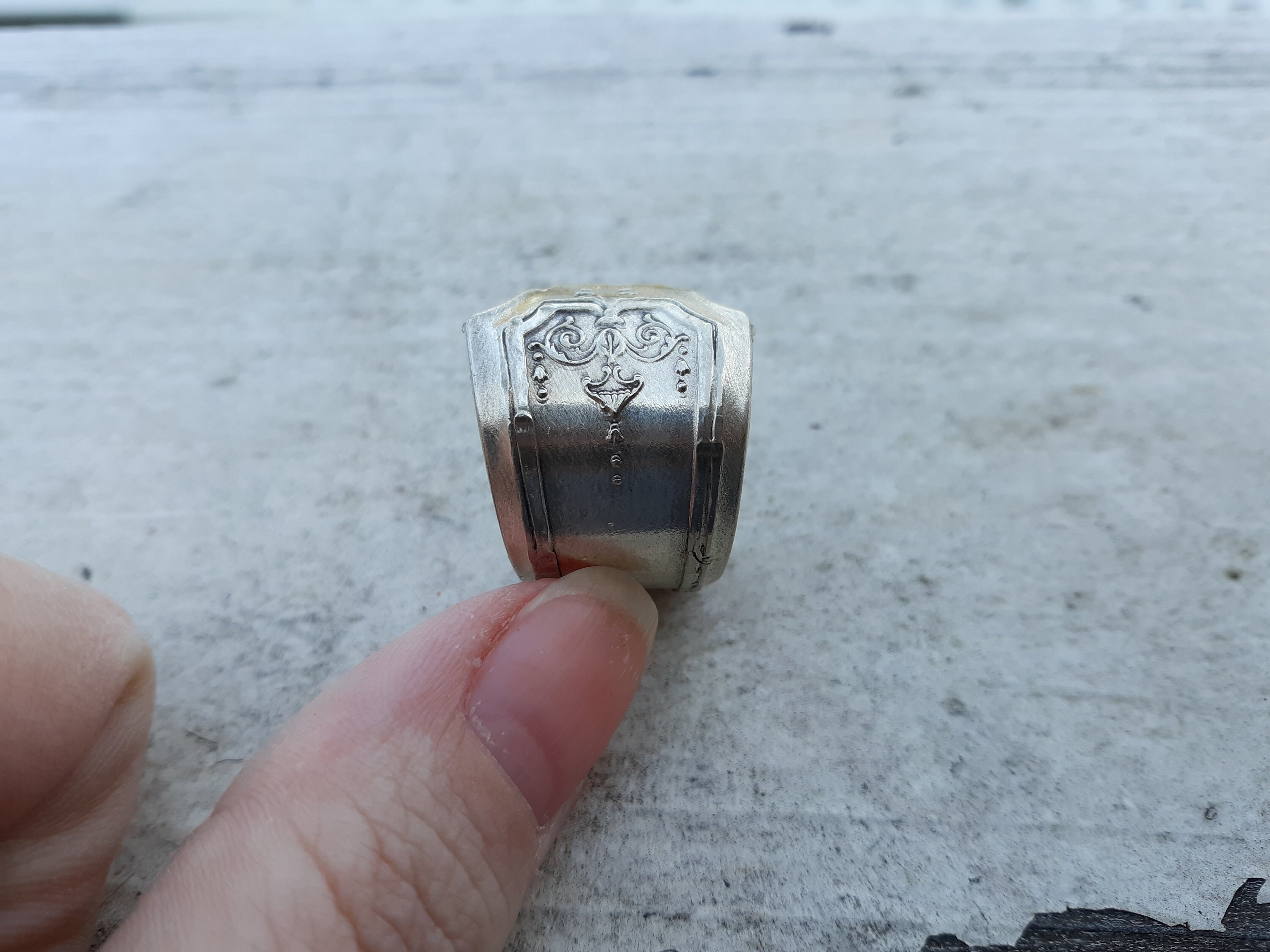 Hand Crafted Decorative Ring made from Antique Silver Plated Etsy