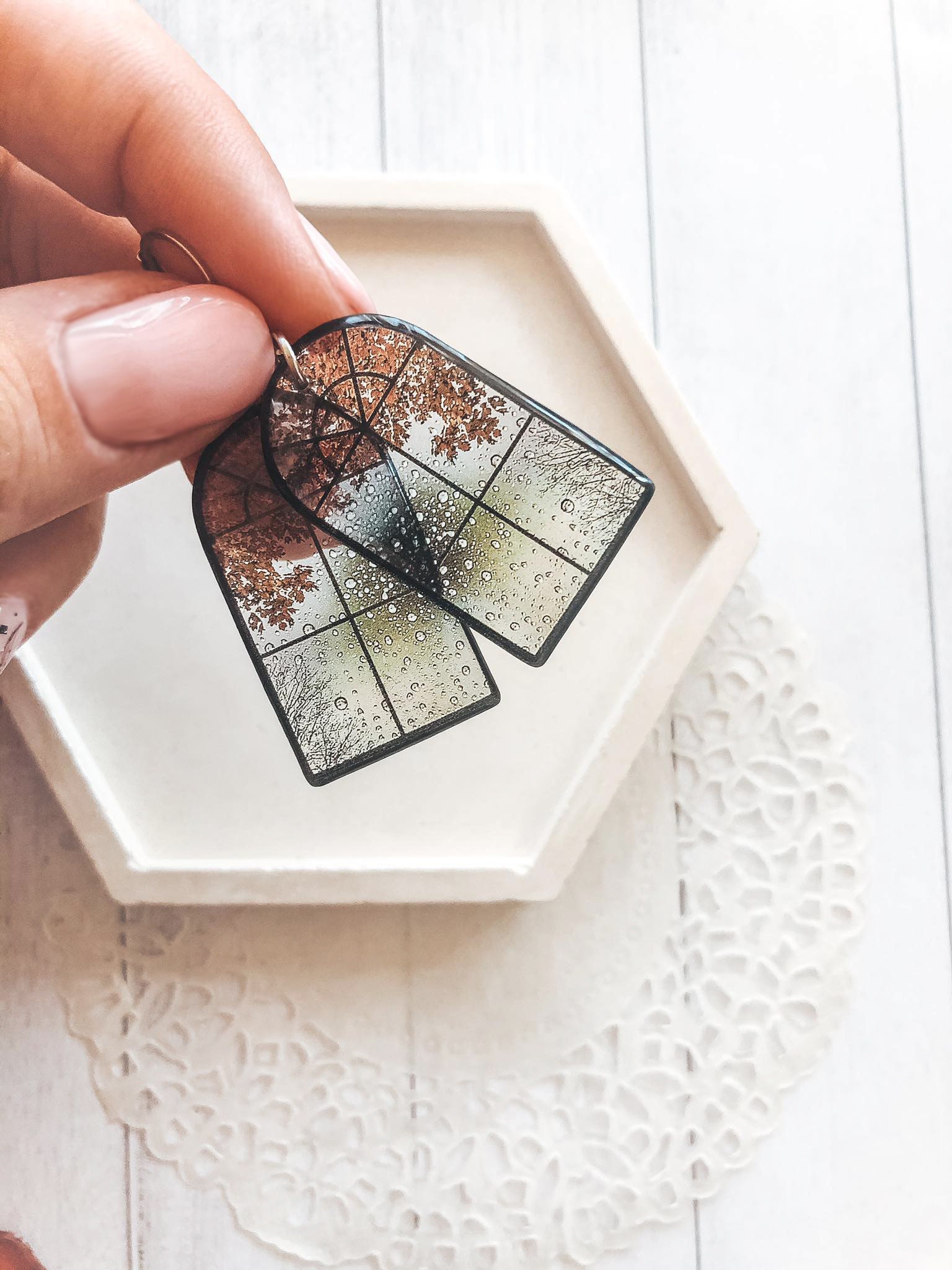 Autumn fall earrings Autumn jewelry for her Architecture Designer gif…