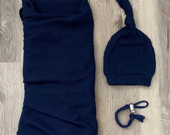 navy blue swaddle