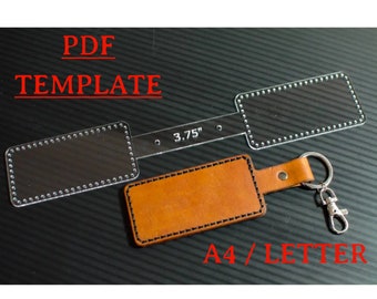 PDF 3.75 Luggage Tag Keychain Template