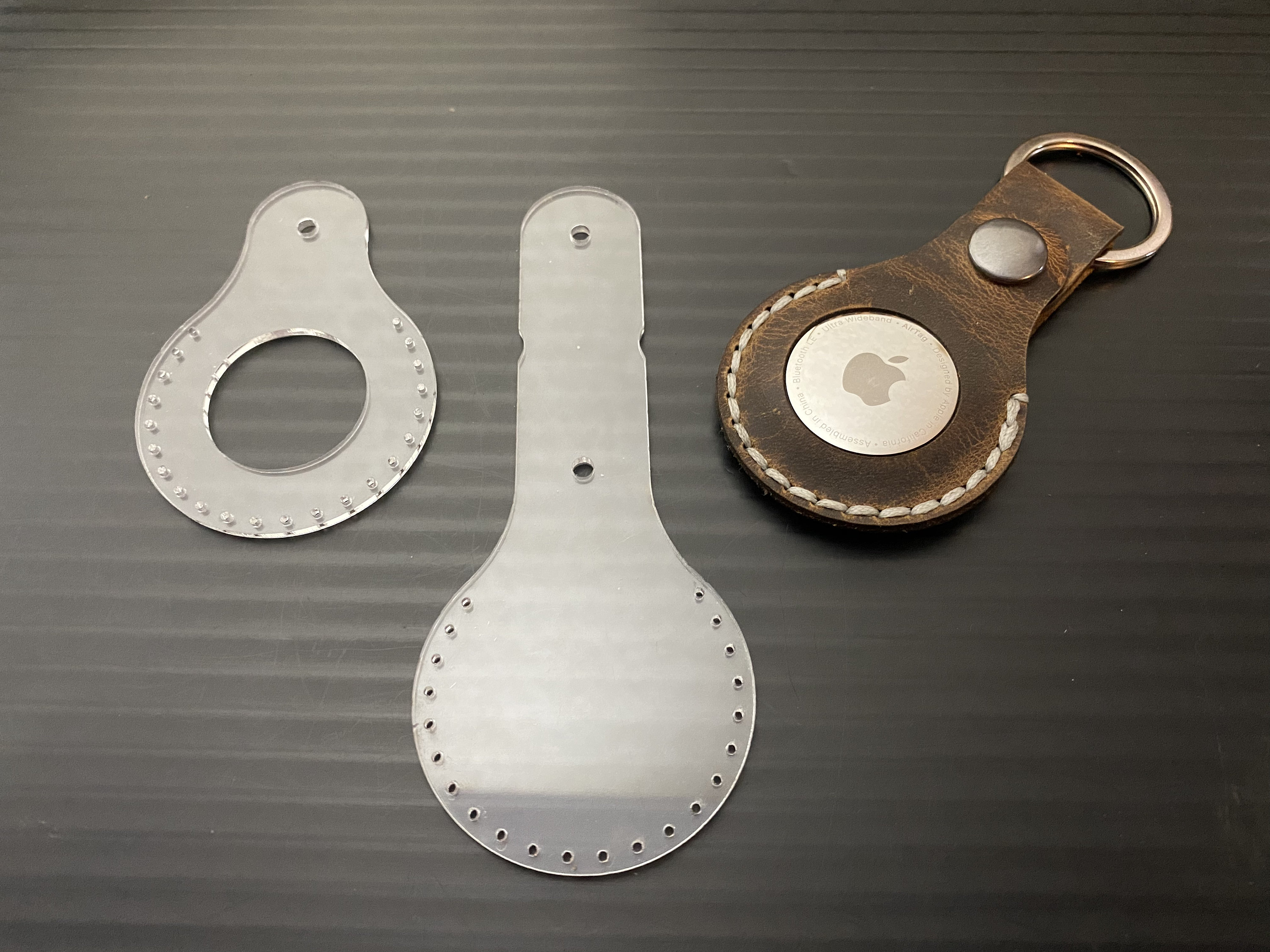 Apple Air Tag Leather Keychain Template Etsy UK