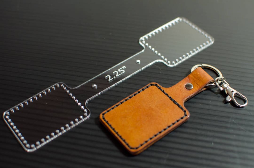 2.25 Leather Keychain Template Etsy